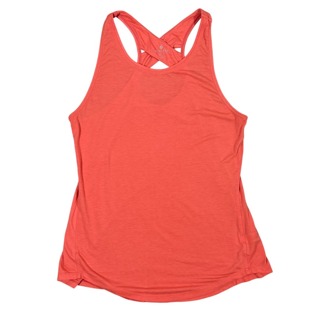 Athleta Coral Racerback Tank Top Athletic Crossback Workout‎ Activewear Size S